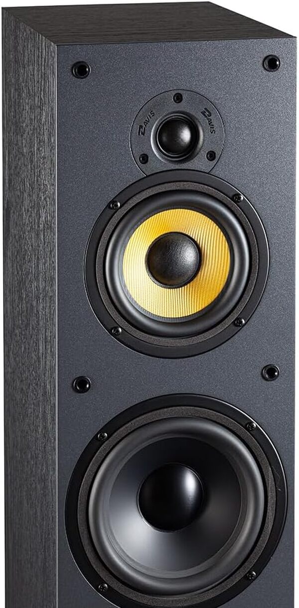 Davis Acoustics Mia 200 Noir - Colonne 3 Voies/3 Haut-parleurs - Enceinte Vendue à la Paire