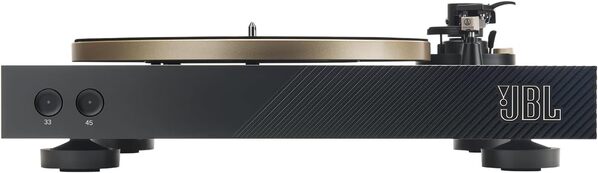 JBL Spinner BT, Platine Bluetooth avec AptX-HD, design dynamique, porte-cellule amovible, plateau en aluminium et entraînement par courroie, cellule magnétique mobile préinstallée, noir et dorée