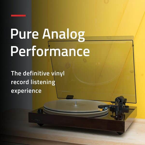 Fluance RT85N Platine Vinyle Haute Fidélité avec Nagaoka MP-110, Plateau Acrylique, Contrôle de Vitesse, Boîtier MDF et Pieds Amortisseurs – Bambou Naturel