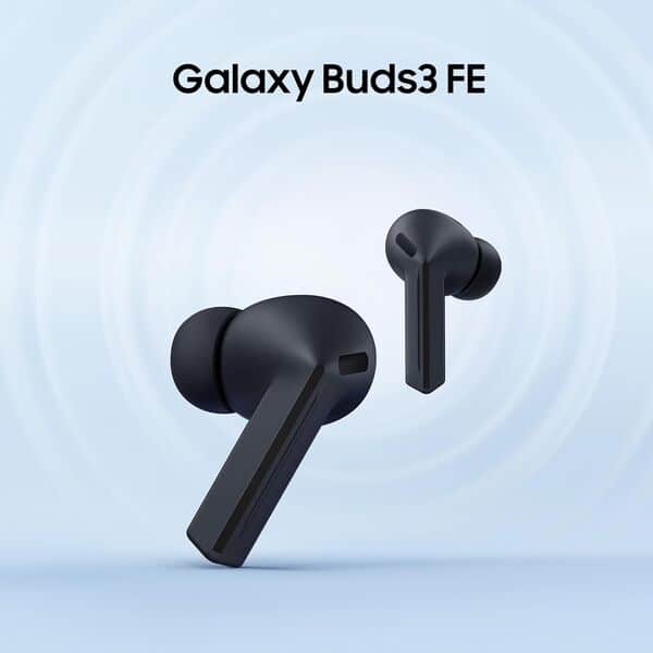 Samsung Galaxy Buds3 FE, Écouteurs sans Fil, Bluetooth, Réduction Active de Bruit, Audio 360, Gemini, Chargeur Secteur Rapide 25W Inclus, Noir, Version FR