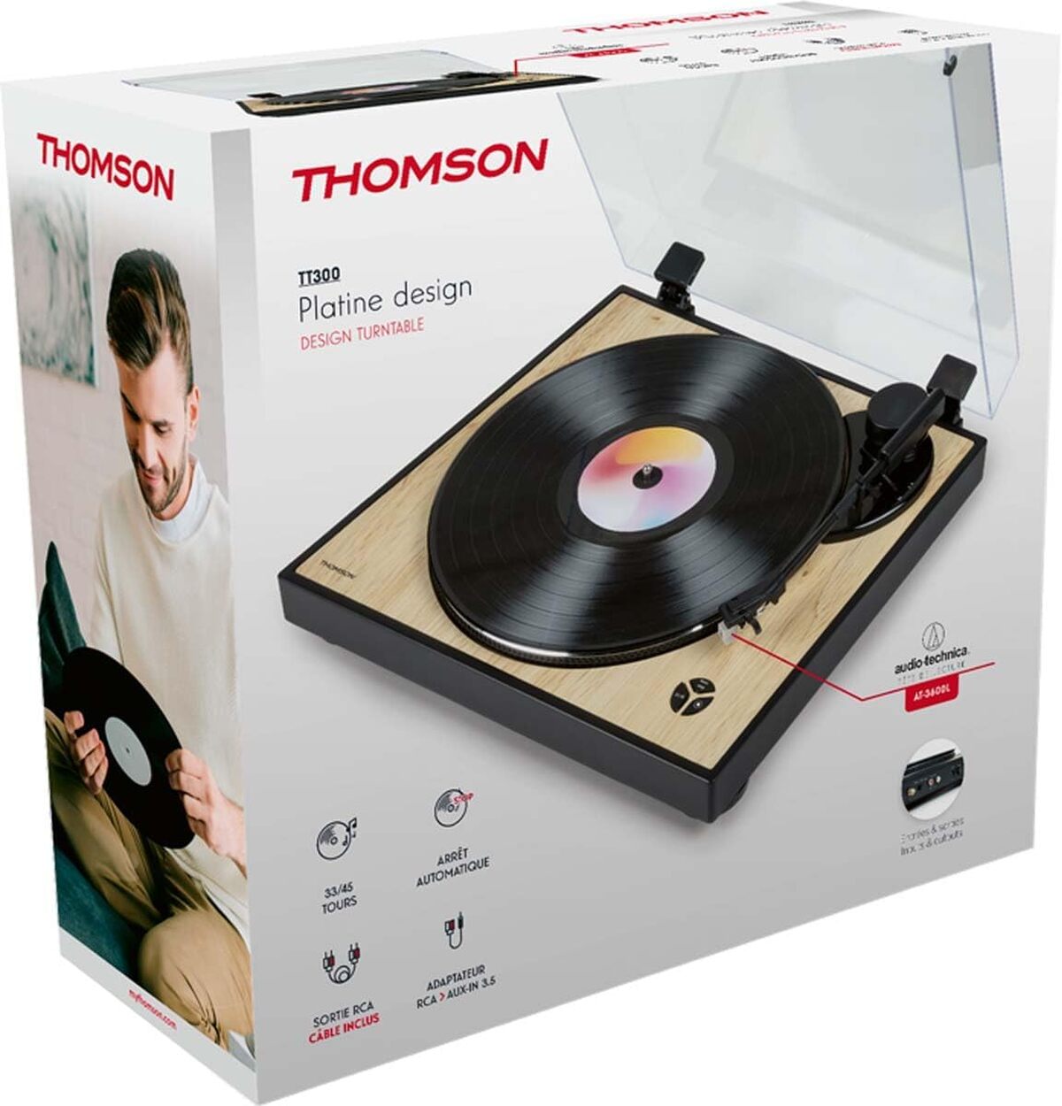 Test du tourne disque Thomson TT300 : finition bois élégante