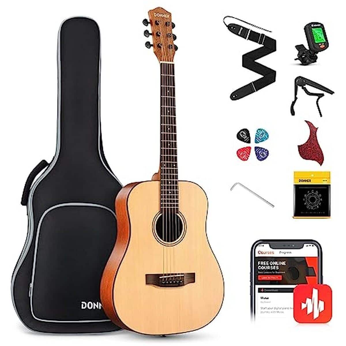 Test : guitare acoustique 3/4 folk 36 pouces