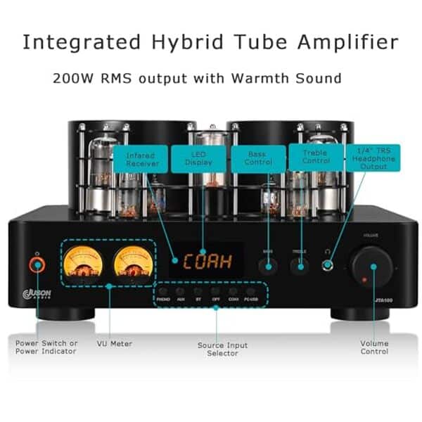 Découvrez notre analyse complète de l'amplificateur à tube Juson Audio JTA100 : performance, design et fonctionnalité de cet équipement audio 200 W intégré