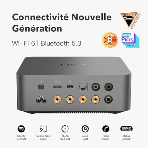 Explorez le wiiM Amp Ultra 100W avec Voice Remote2 et DAC intégré : une expérience audio immersive alliant performance et innovation pour transformer votre environnement sonore.