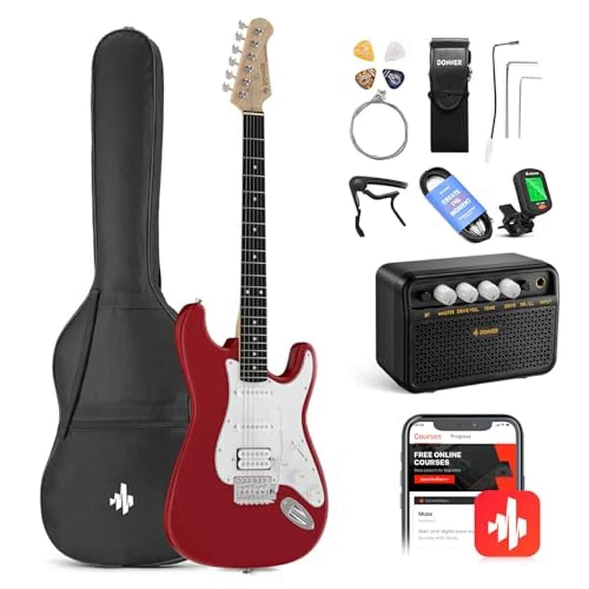 Test du kit guitare électrique Donner DST100 pour débutant