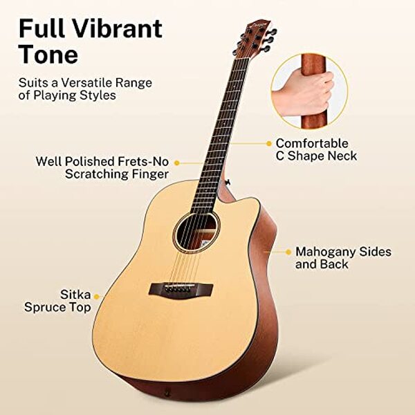 Découvrez notre test complet de la guitare acoustique Donner DAG-1C 41 pouces : performance, confort de jeu et qualité sonore sont passés au crible dans cet article détaillé