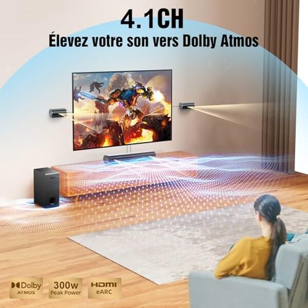 Découvrez notre avis sur la hiElite A41 : performance sonore et immersion ultime avec la technologie Dolby Atmos de la barre de son Hiwill 300W