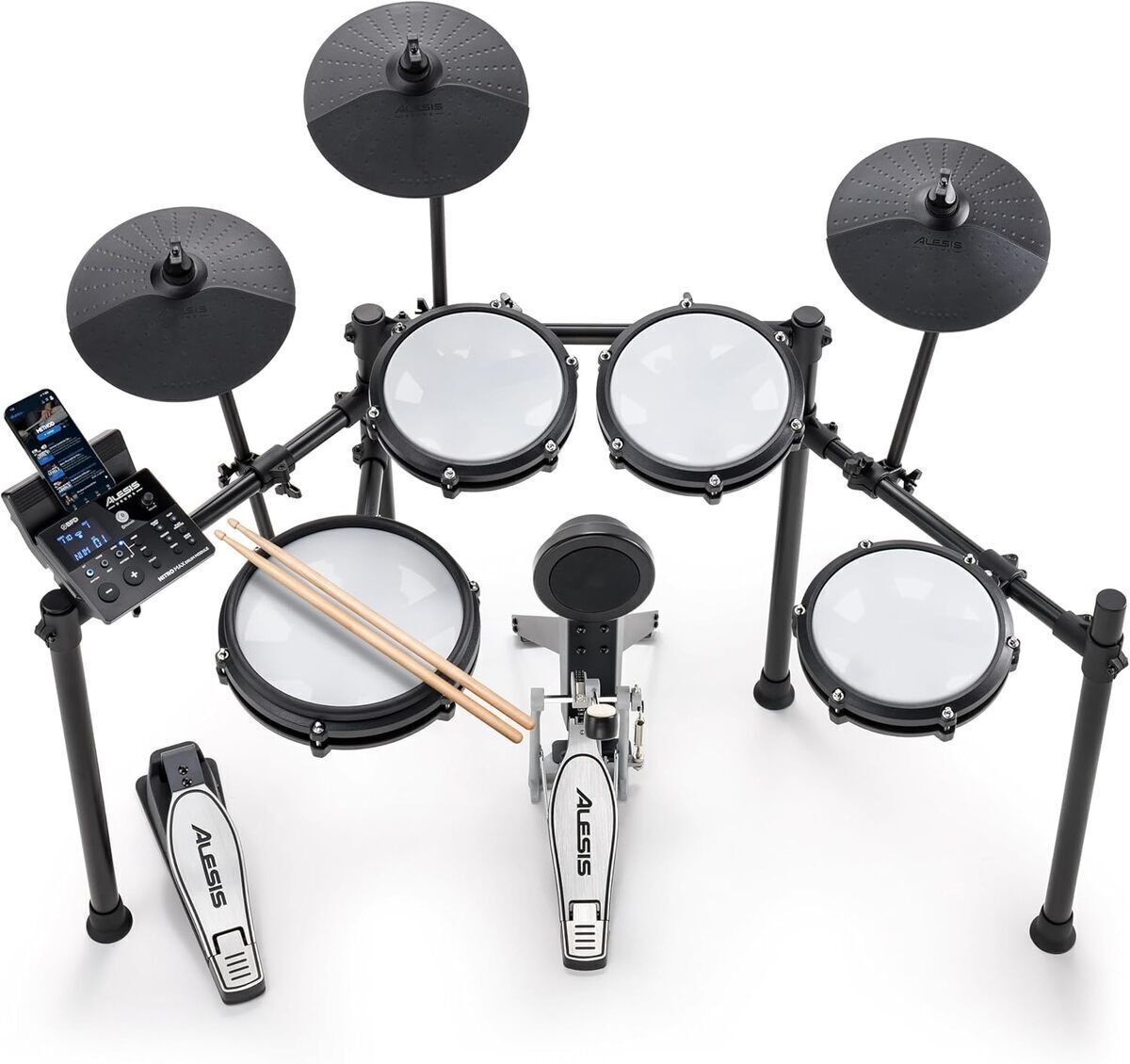 Test batterie électronique Alesis nitro max kit : pads silencieux et bluetooth
