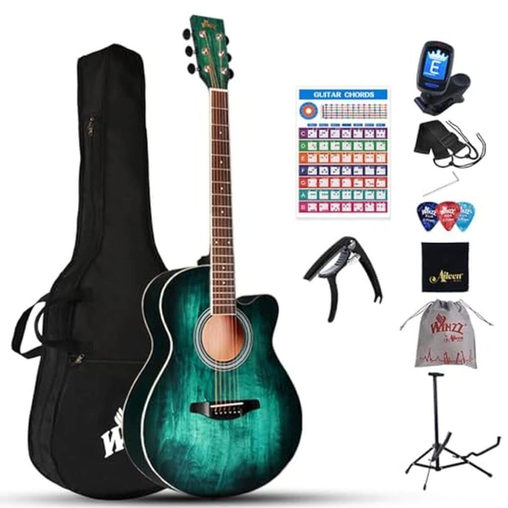 Test de la guitare folk Winzz 40 pouces pour débutants