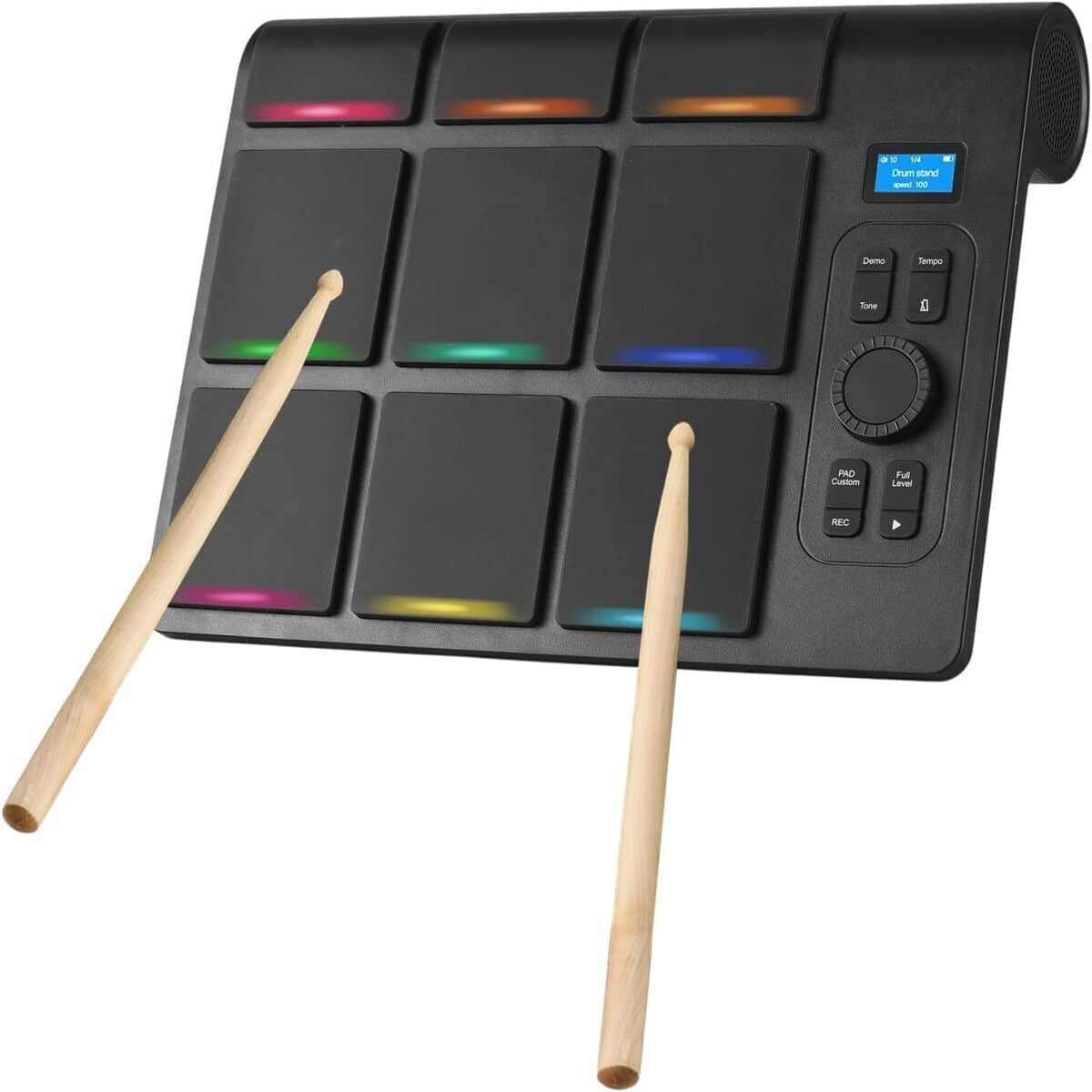 Test de la batterie électronique portable : 9 pads et connexion BT MIDI