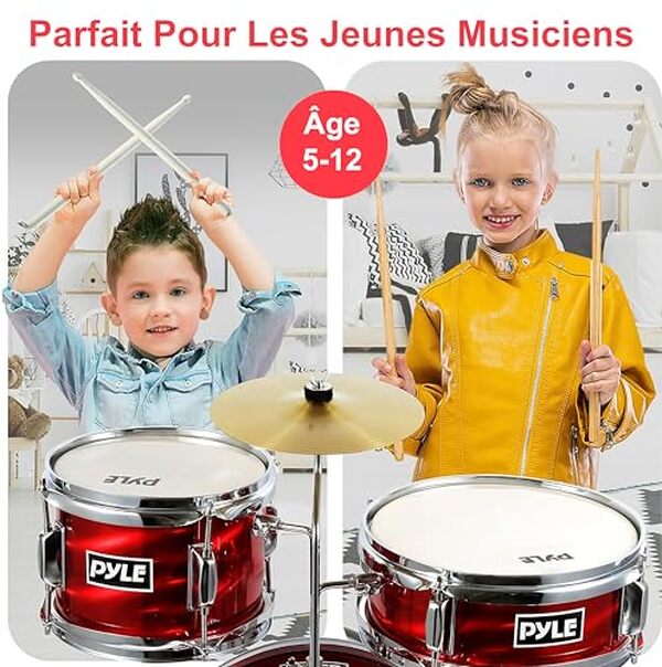 Découvrez notre test détaillé de la batterie junior Pyle 3 pièces rouge : caractéristiques, performances et avis pour bien choisir votre instrument.